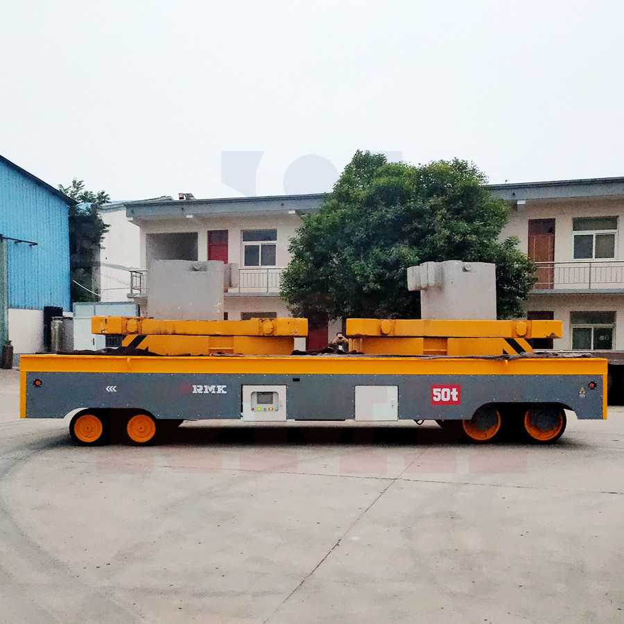 Steel Plant Material Transfer Trolley 50 Tons Steerable Electric Remote Control