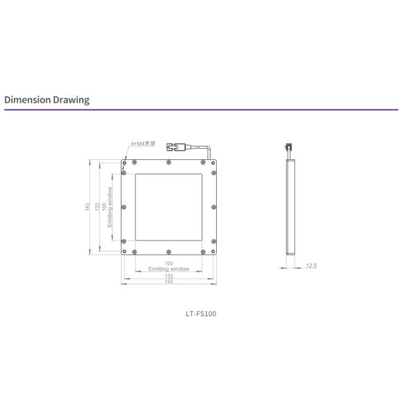 Ultra Thin Plane Shadowless Lights FS Series 24V/5.8W 143MM Length
