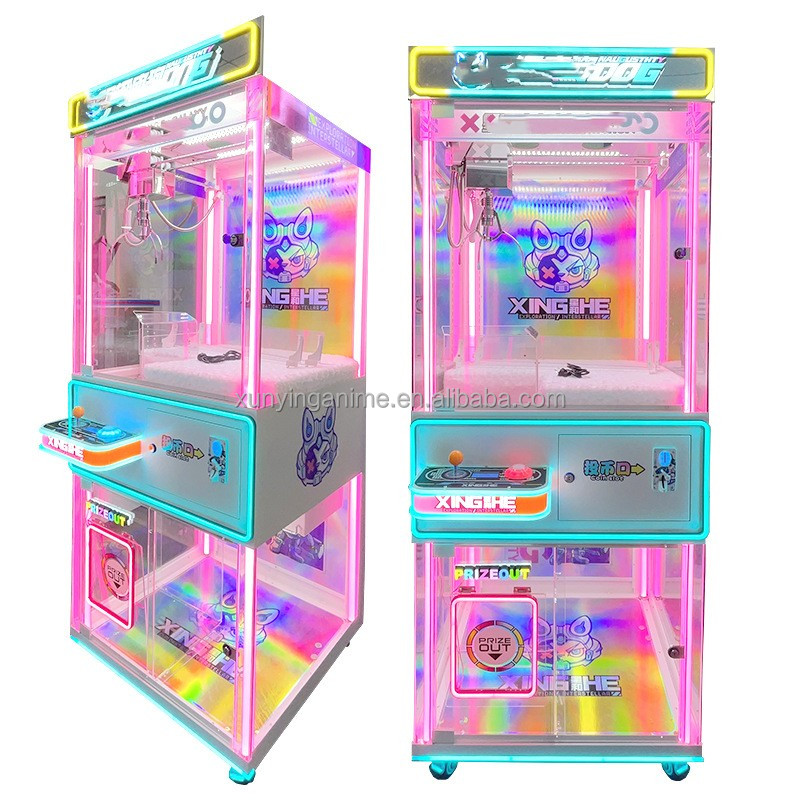 Mall Coin Operated Plush Gift Arcade Toy Claw Machine For 6 Years Old Custom