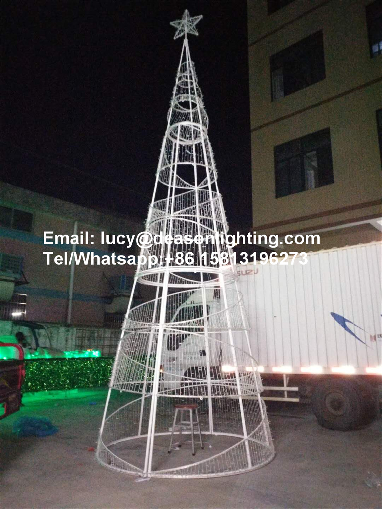 led spiral christmas tree