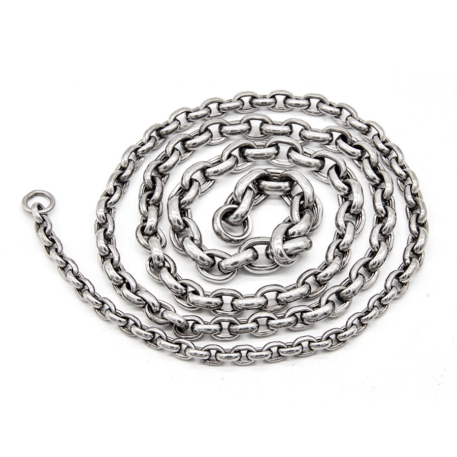 Silver Stainless Steel Link Chain Corrosion Resistance Rust Resistance