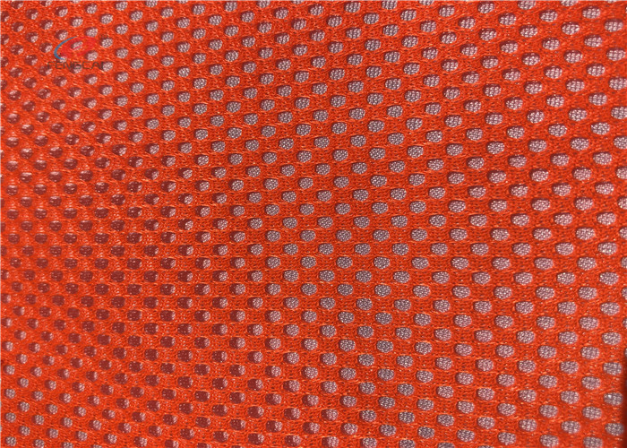 100% Polyester Fluorescent Mesh Hi Vis Fabric Orange Colour