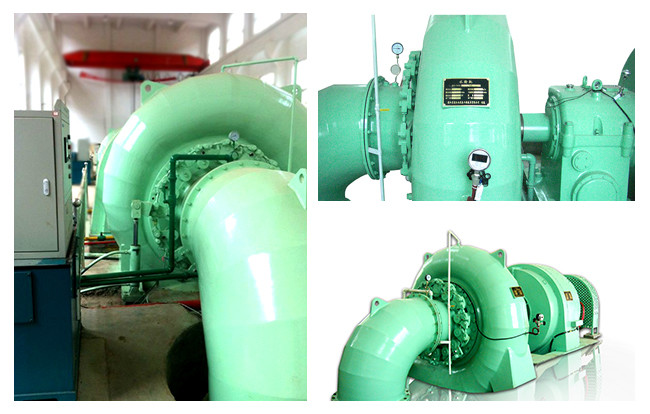 Francis Type 500kw Water Turbine Generator In Hydro Power Plant Yellow Color