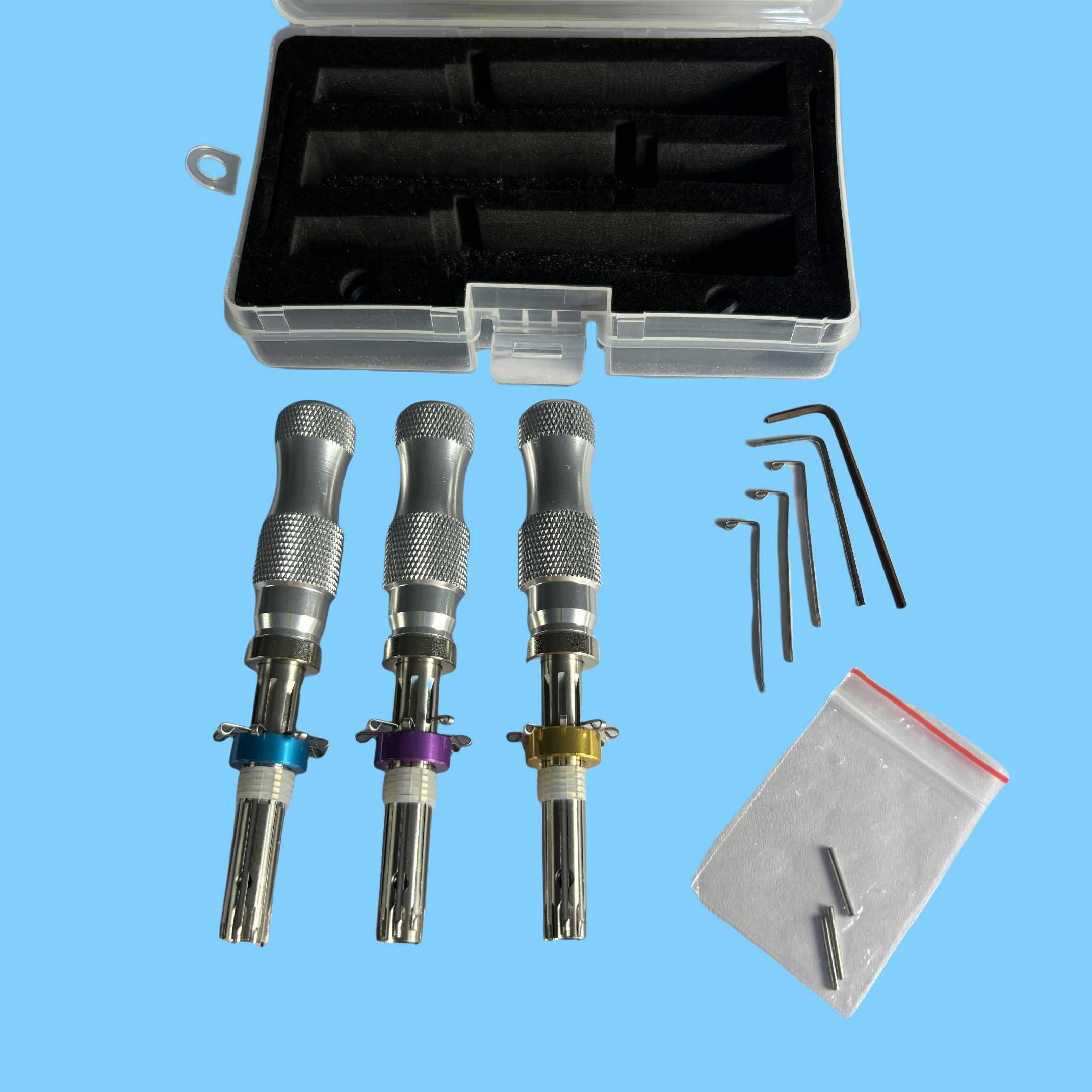 Stainless Steel Tubular Pick Set 3 Pcs Cross Pick Set For Beginner