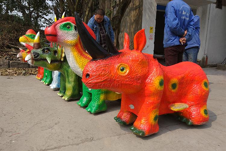 Battery Powered Electric Ride On Dinosaur For Amusement Park / Playground