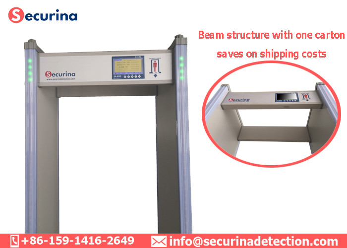 Body Metal Airport Security Detector 45 Zones 0-300 Sensitivity Degree