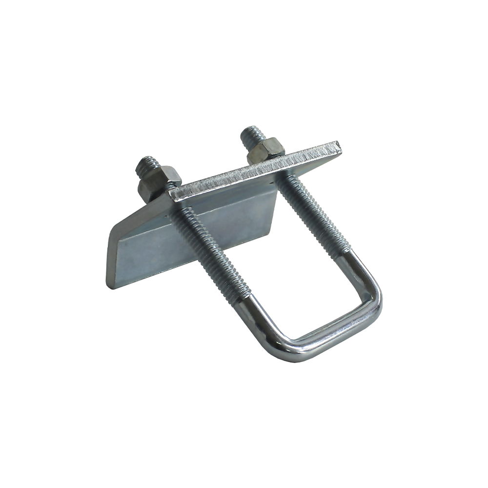 Square Zinc Beam Clamp Blue White Stamping Parts U Form Bolt Steel Strut