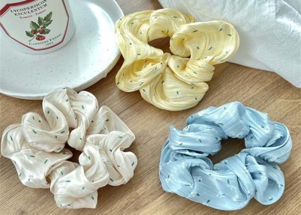Korea shaggy clouds satin curly hair scrunchie Ins girls kids flower floral hair