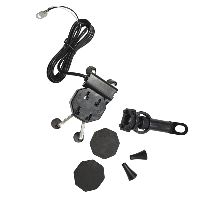 Multi Function Motorcycle Mobile Phone Mount , 5v 2.5A 360D Iphone Holder For Motorcycle
