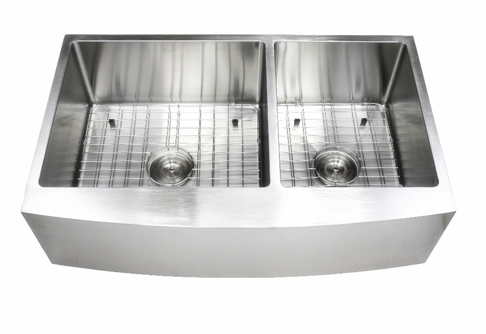 Modern Farmhouse Apron Front Stainless Steel 304 Double Bowl Kitchen Sink