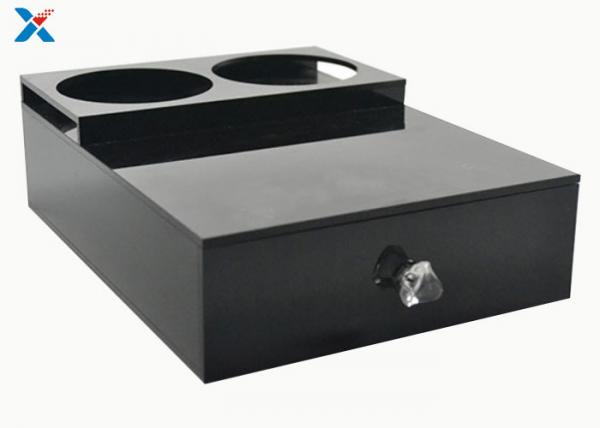 Quality Hotel Tea Cup Holder Acrylic Storage Box , Black Small Acrylic Display Box for sale