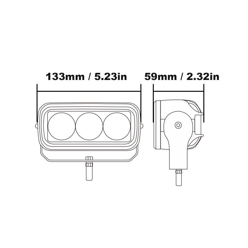 Waterproof 4.4 Inch Commercial LED Working Offroad High Quality Driving Light China