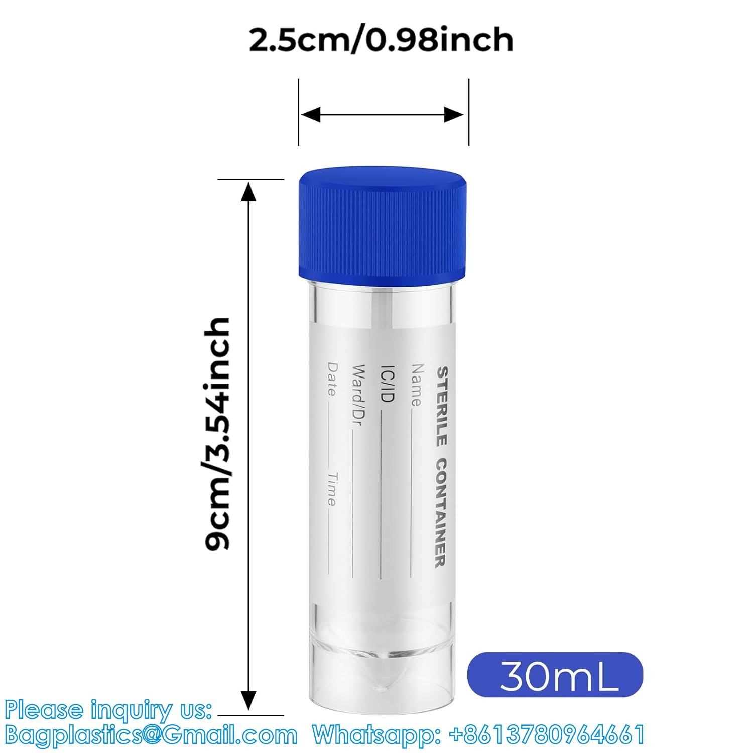 Specimen Cups, With Leak Proof Screw On Lids 1 Oz/30ml Non-Sterile Urine Specimen Cups Stool Specimen Containers