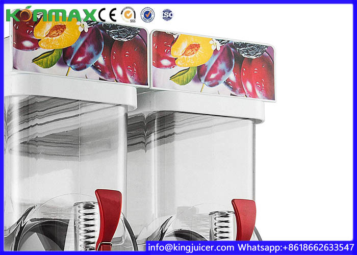 Two Bowl Ice Slush Machine Smoothie Machine With Cooler System For Restaurant
