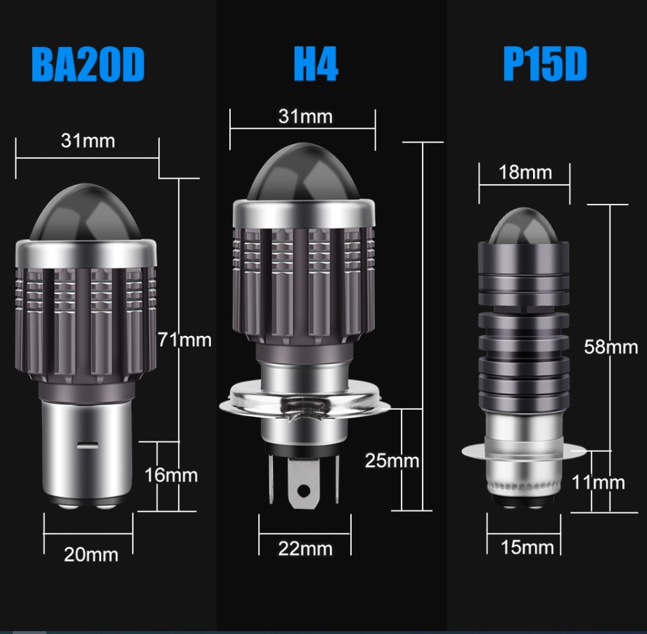 CSP 3000Lm LED Motorcycle Lights Waterproof H4 H6 Headlights