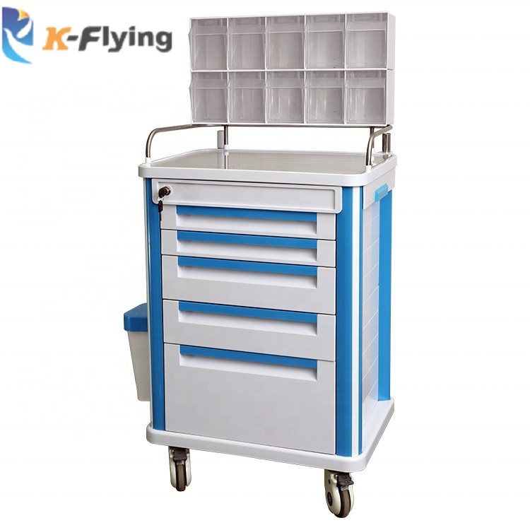630x470x900mm Anesthesia Medical Trolley Cart 4 Noiseless Casters