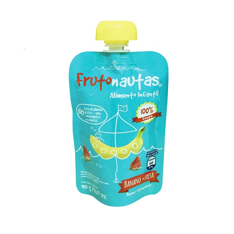 Shock Resistance Spout Packaging Pouch Bag For Ginger Sauce And Garlic Paste