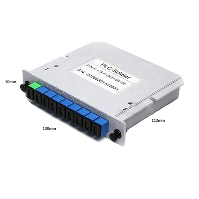 Cassette Type PLC Fiber Optic Splitter 1x8 With SC UPC Connector