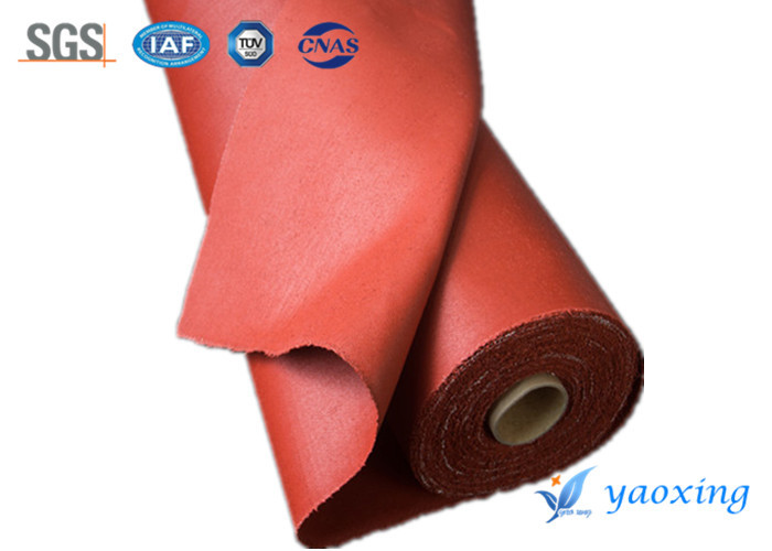 Red Welding Curtain Silicone Coated Glass Cloth Fireproof And Waterproof