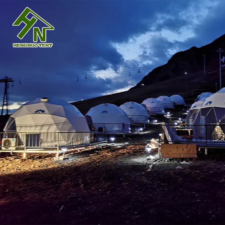 European Waterproof Four Seasons Geodesic Camping Tent Dome Structure For Resorts
