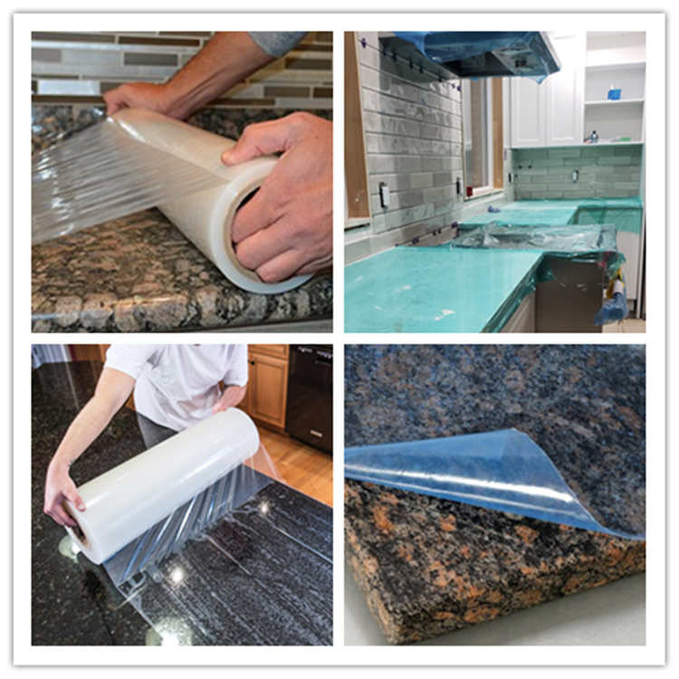Heat Proof 24 Inch 200 Feet Floor Protection Film For Natural Stone Floor