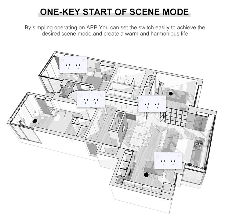 Smart Wifi Wall Socket Us Glass Panel Double Phone Alexa Google Voice Operated Tuya Smart Home System