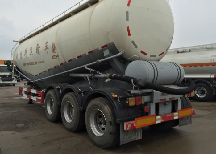 Particle Material Transport Semi Trailer Truck / Bulk Cement Tank Semi Trailer