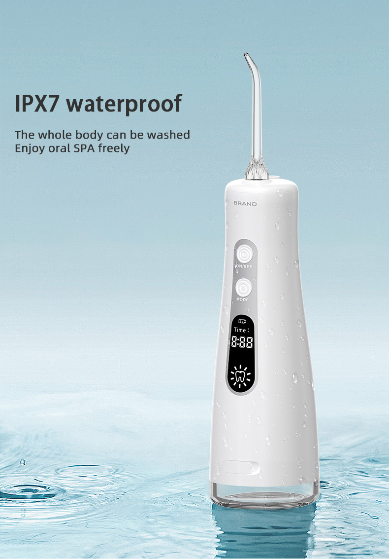 Oral Irrigator Dental Care 350ml Tank LED Display Rechargeable USB Portable Water Flosser