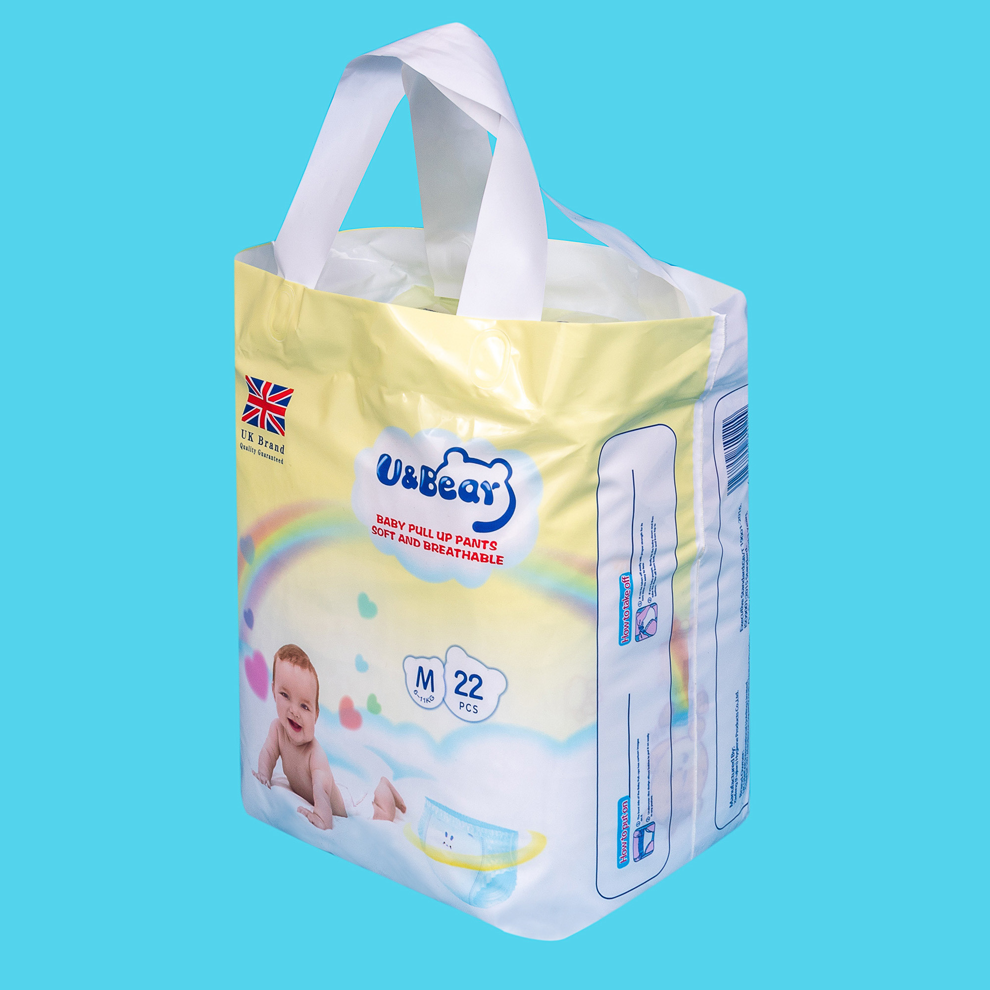 USA Imported Pulp Easy Up Diapers Organic Pull Up Diapers For Infants