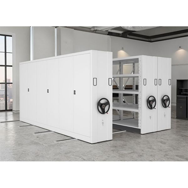 Electric Mobile Shelves Racking Hand Cranked Compact Movable Shelving High-Density Shelves