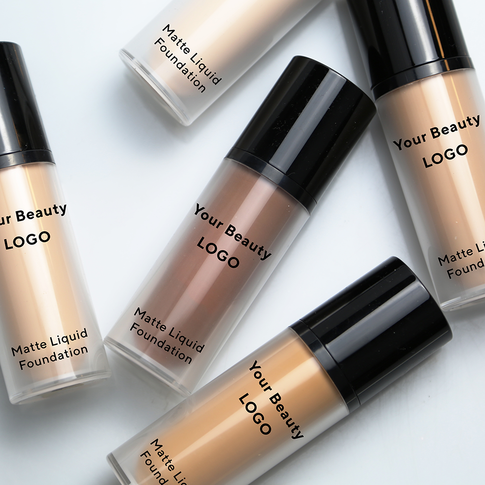 OEM/ODM Natural Mineral Face Cream Foundation Custom Your Logo Full Coverage Face Makeup Matte Finish Liquid Creamy Concealer Foundation