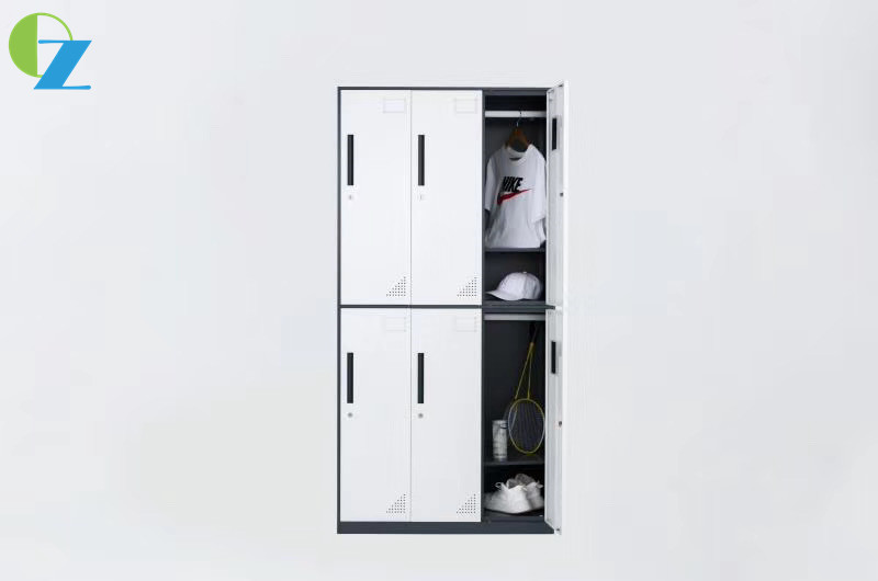 Horizontal 6 Door Steel Office Locker Disassemble For Gym School Swimming Pool
