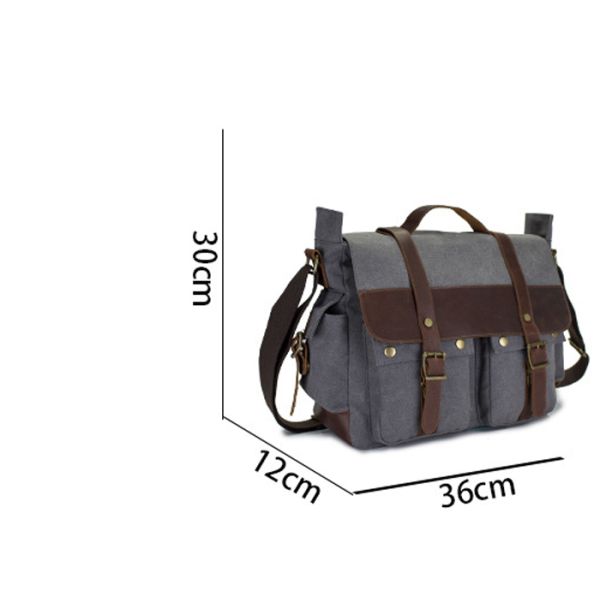 Pure Cotton Lining Dirt Proof Real Leather Camera Bag