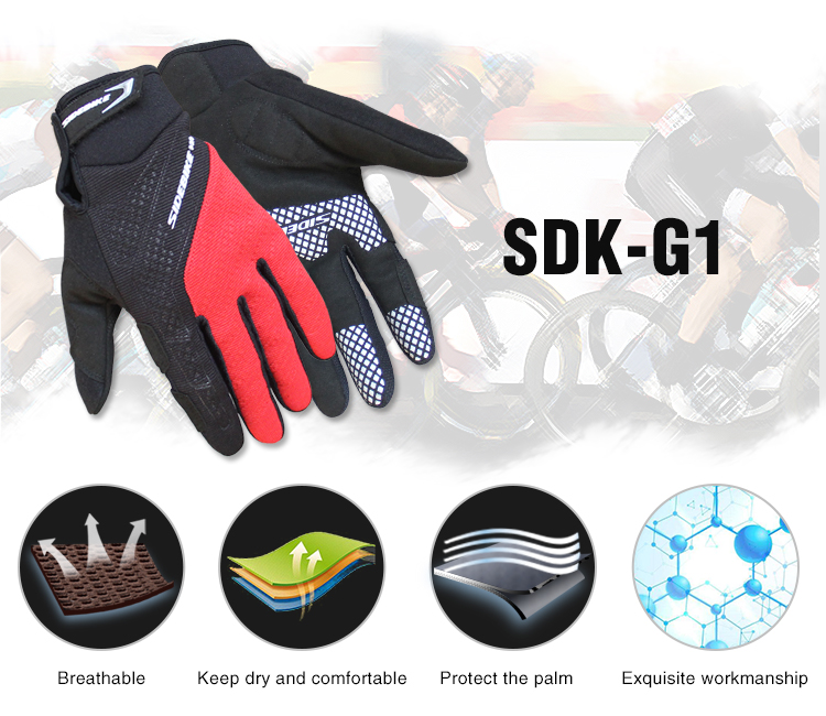 No Deformation Adults Waterproof MTB Gloves , Waterproof Winter Bike Gloves