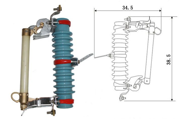 RW11 11kv 33kv High Voltage Porcelain Expulsion Drop Out Fuse