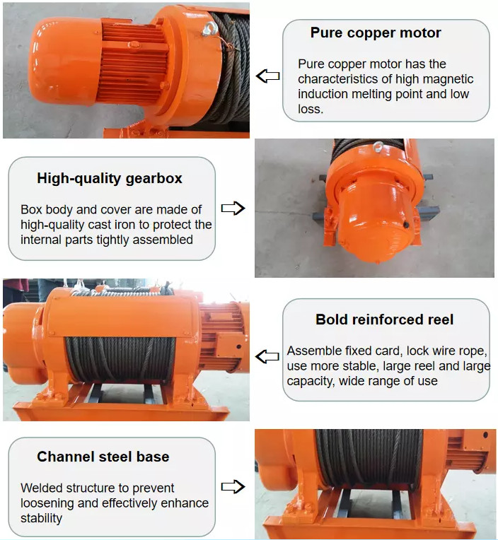 0.5T Remote Control Class A4 Industrial Electric Winch