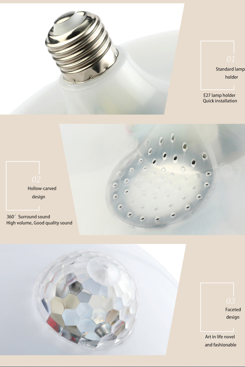 A2DP RGBW Dimmable Bluetooth Light Bulb 2700Lm LED Bulb With Music