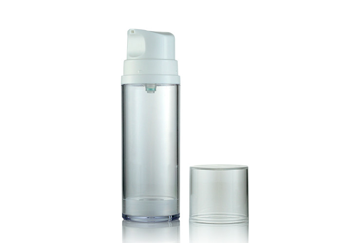 50ml 120ml 180ml Airless Pump Cosmetic Packaging White Round Shape