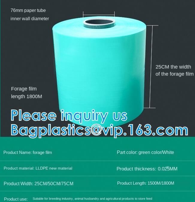 UV Resistant Preserve Silage, Hay, Maize Protection Wrap Film Agriculture Grass Bale Pack Silage Stretch Film 3