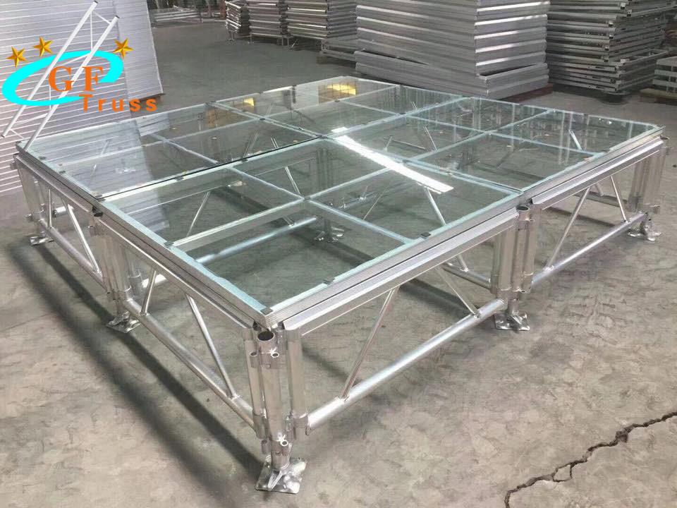 Durable Outdoor Event Portable Glass Stage Platform For Sale