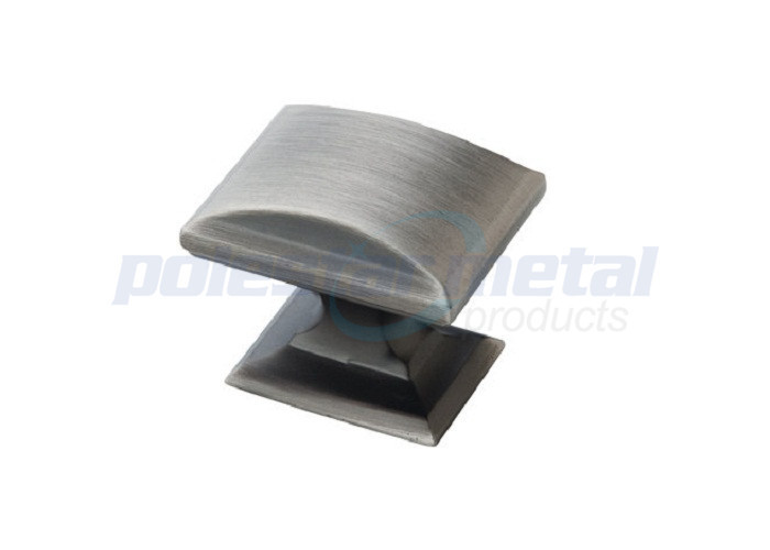 Crystal Brushed Satin Nickel Zinc Alloy Ring Pull Cabinet Hardware With 1 3/8 Diameter