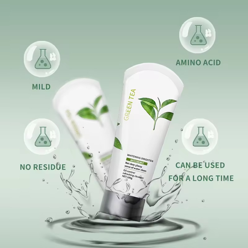Natural Customizable Green Tea Facial Cleanser Antioxidants Amino Acid Face Wash