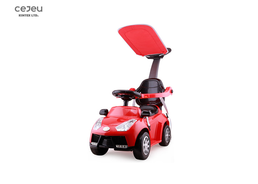 3KM/HR Push Along Toy Car 3C Pink Push Along Car Storage Under Seat