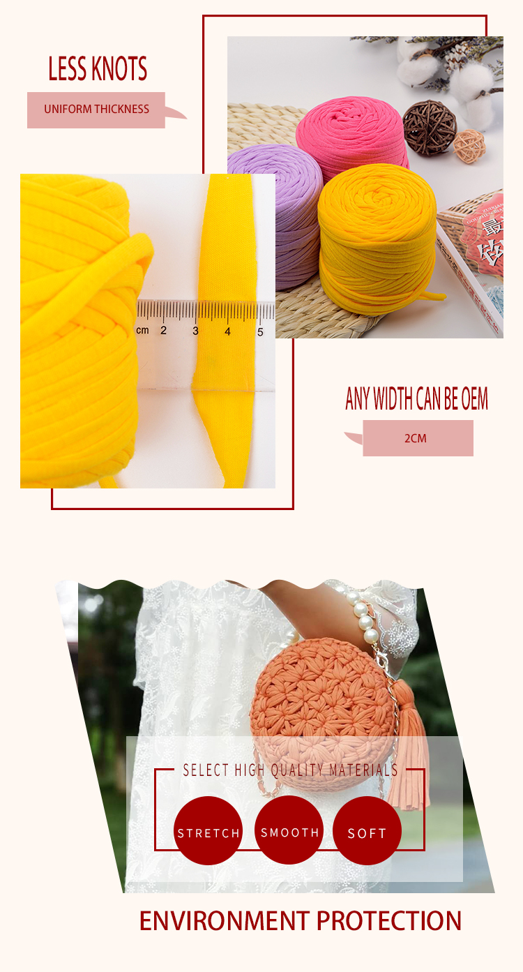 professional fancy free samples tshirt yarn crochet hand knitting yarn