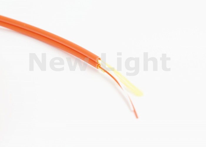 Orange 3m Duplex Fiber Optic Patch Cable Single Mode With Inflaming Retarding