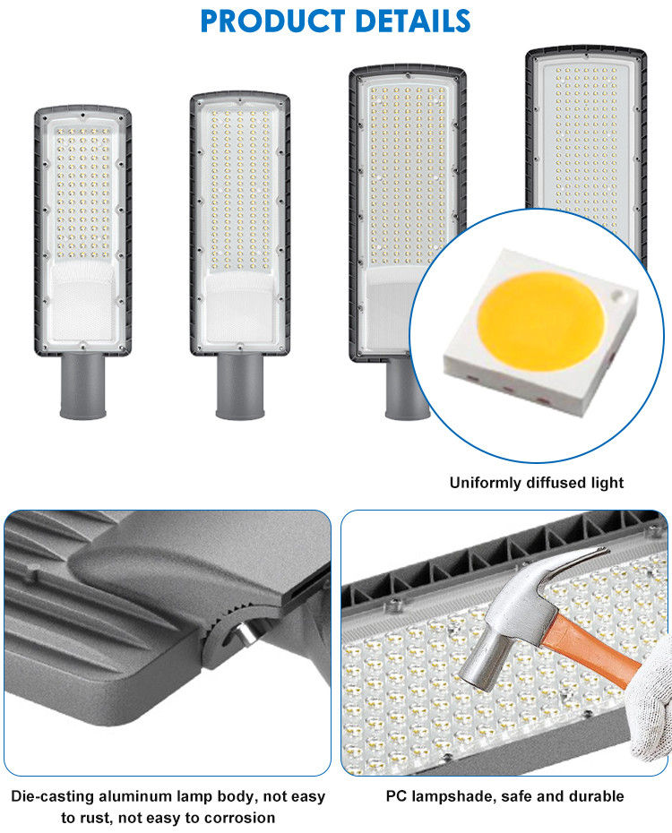 IP66 SMD3030 50w To 200w Led Street Light Environmental Protection for Highway