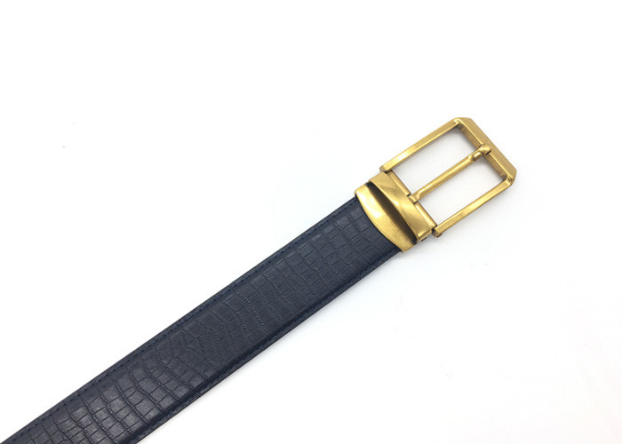 Custom Logo Men 3.3mm Cow Leather Dress Belt With Pin Buckle