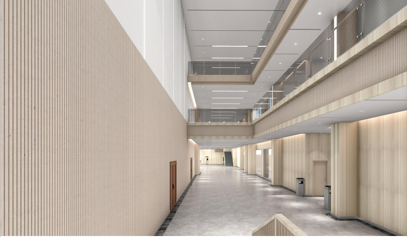 MDF Timber Grooved Acoustic Wall Panels For Interior Music Hall Decor E1 E0 Protection