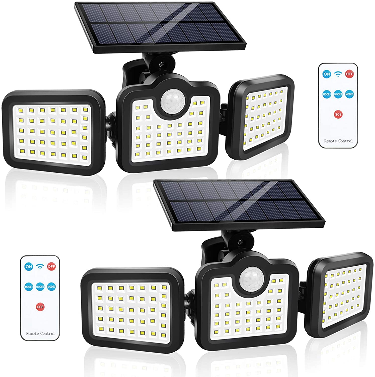 6500K 1.8W Outdoor LED Solar Lamp 270 Wide Angle 3.7V 2400mah