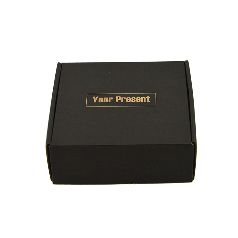 Black Shipping Corrugated Paper Box 4c Printing For Mailing